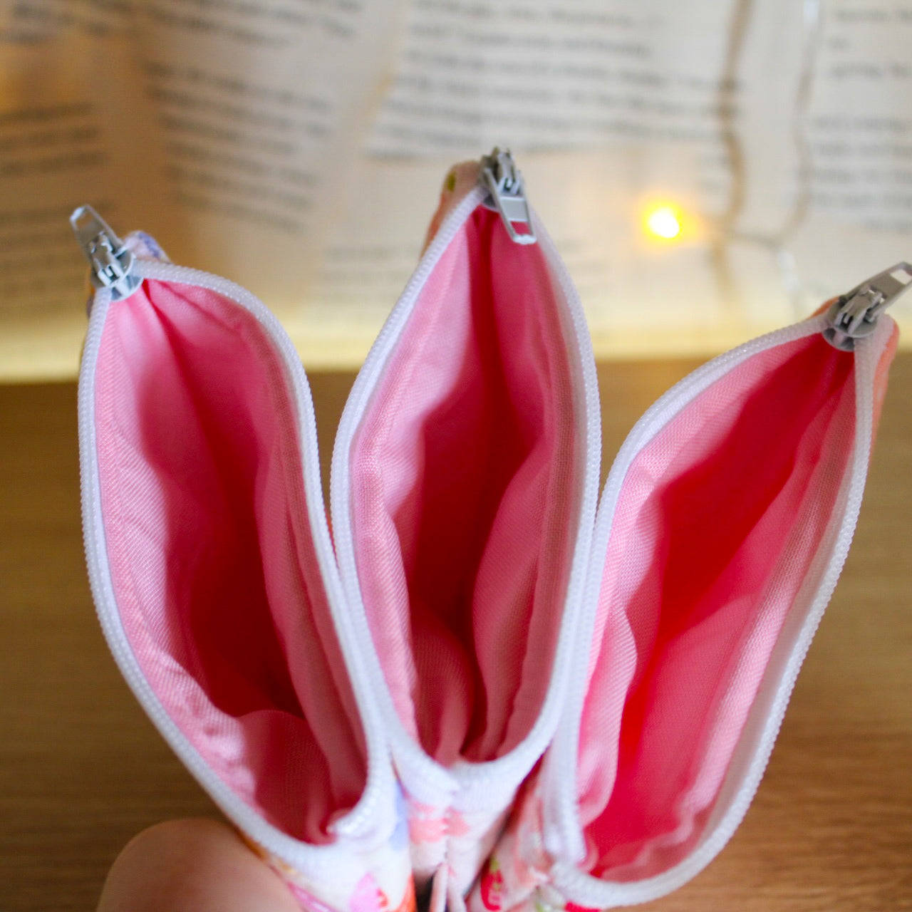 Floral Quilted Keychain Wallet Pouches