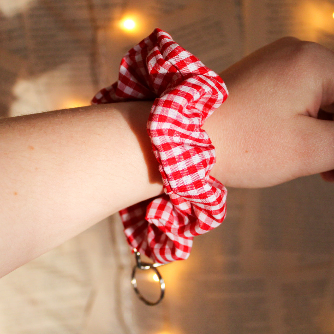 Summer Picnic Scrunchie Wristlet